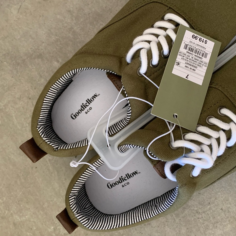NWT Mens Goodfellow & Co. Brady Sneakers Olive - 7 - Picture 2 of 6